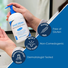 Vanicream Moisturizing Lotion for Sensitive Skin - Unscented - 16oz: Pump Bottle, Hypoallergenic, Vegan, Gluten-Free
